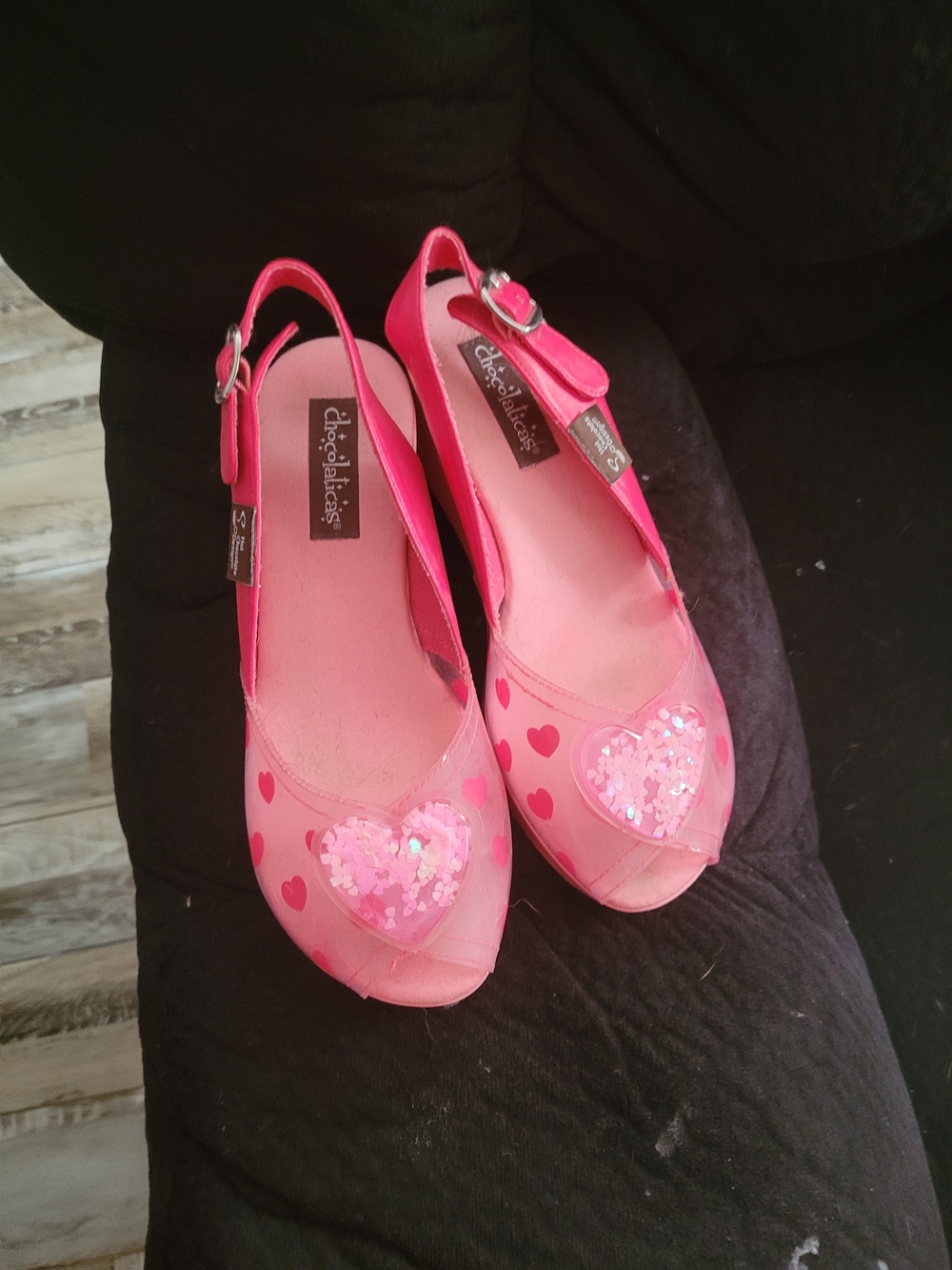 Diba True Pink Heart Slingback Sandals